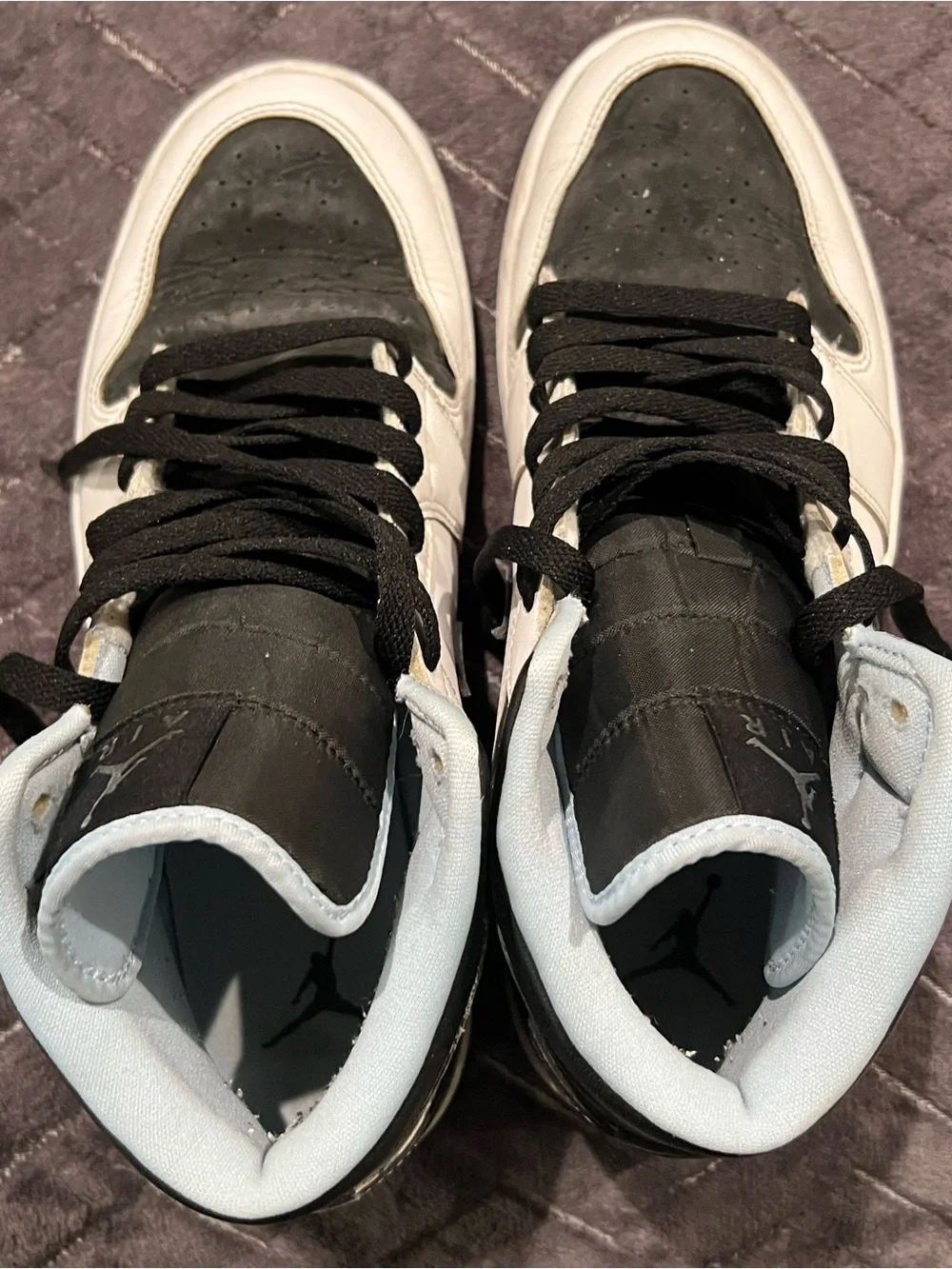 used Nike Air Jordan High Top Sneakers in Black and White
